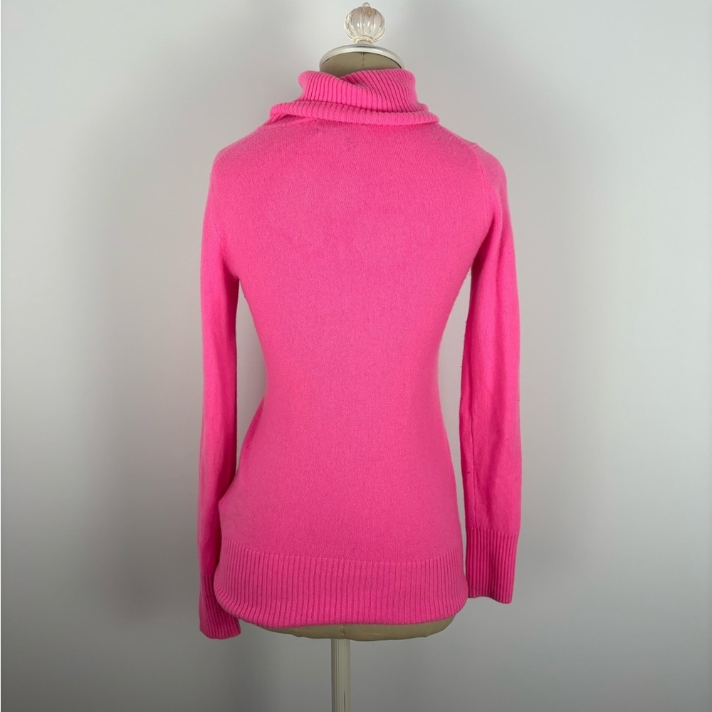 J Crew Pink Turtleneck Sweater 100% Cashmere XS - Picture 2 of 5